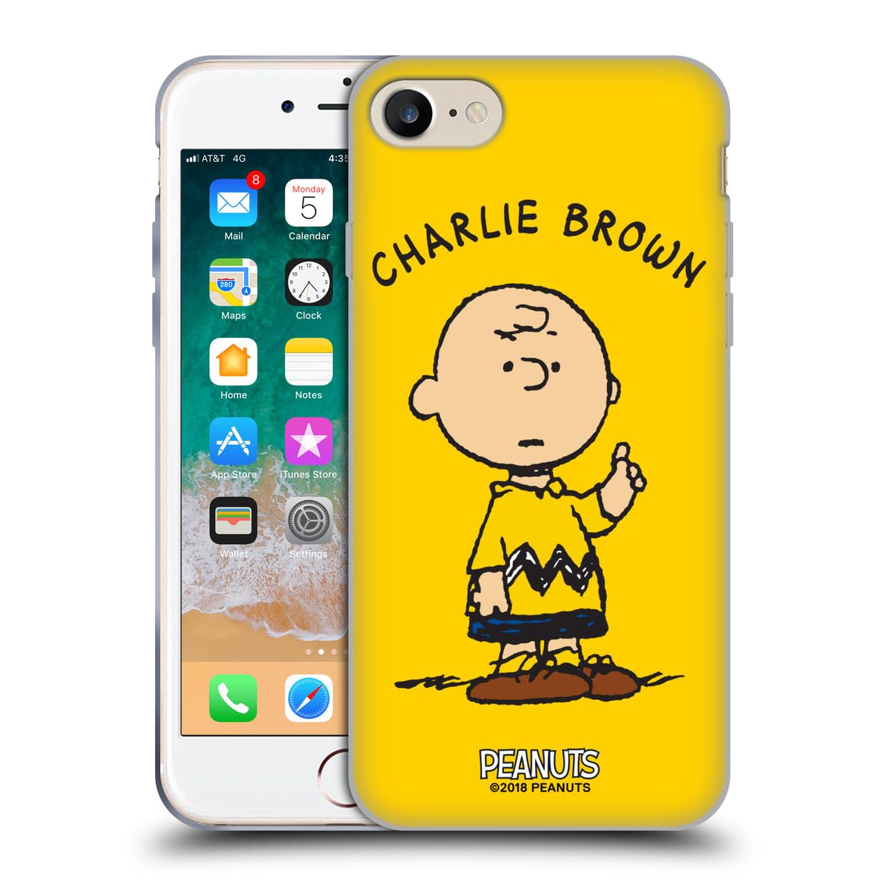 Head Case Designs Licenza Ufficiale Peanuts Charlie Brown Personaggi Custodia in Gel [Protezione di Grado Militare] Compatibile con Apple iPhone 7/8 / SE 2020 & 2022 E Compatibile con MagSafe