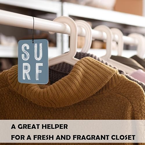 Miniatura 3 de Ambientador de aire para automóvil de playa costera azul, 4 piezas, tabla de surf retro oceánico, ola, árbol de coco, ambientador de aire playero,