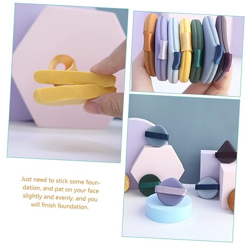 Miniatura 7 de Mipcase Difusor de 14 unids Ajuste Polvo Puff Cosméticos Polvo Puff Puff Maquillaje Puff Maquillaje Puffs Triángulo Cosméticos Puffs Mujeres Esponja