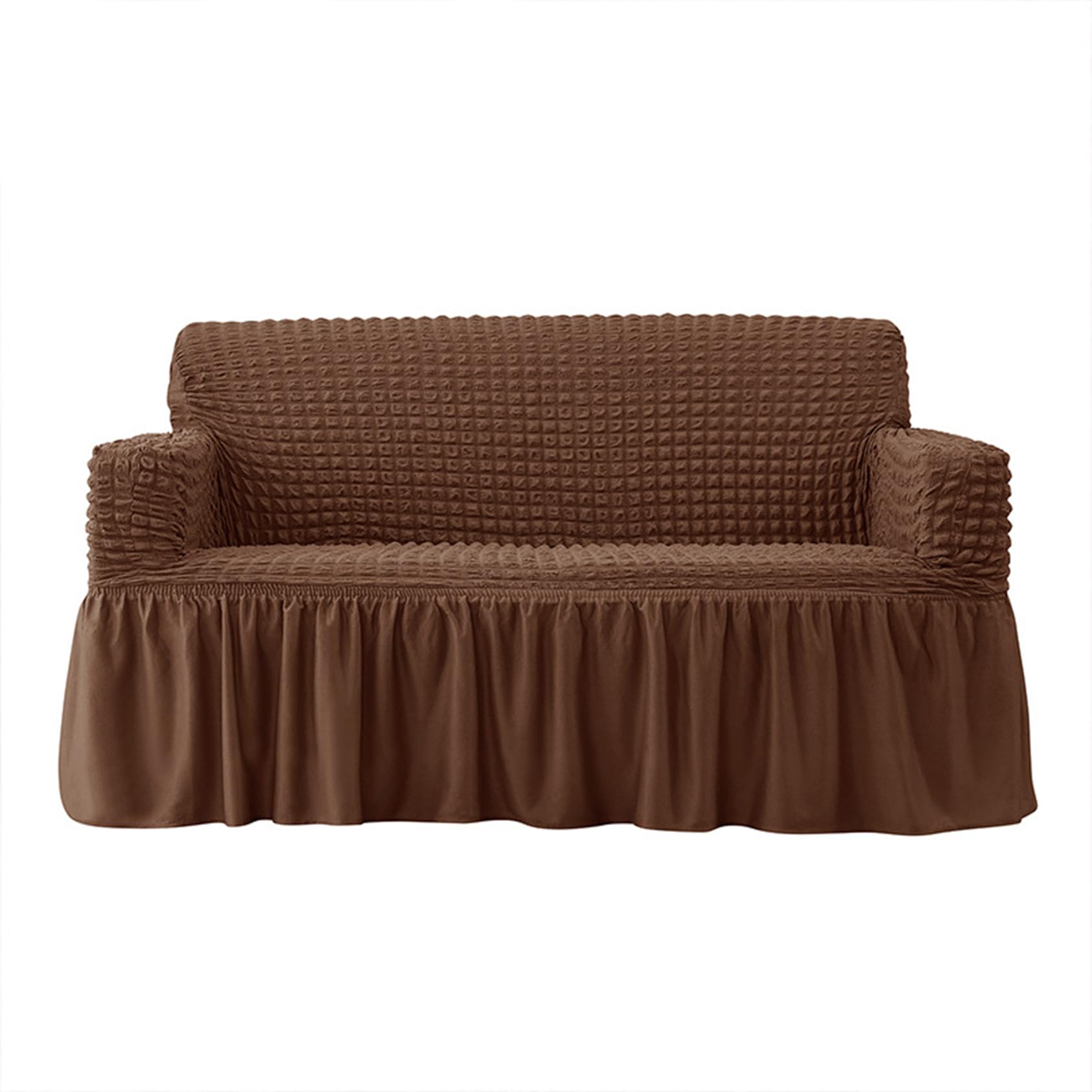 Pers A High Stretch Sof Covers With Skirt, 1/2/3/4 Seater Super Soft Couch Covers Ll-Inclusive Sof Slipcover Washable Stretchable Sof Cover Furniture Protector Cover(Size:2 Seater(140-185Cm),Color:a)