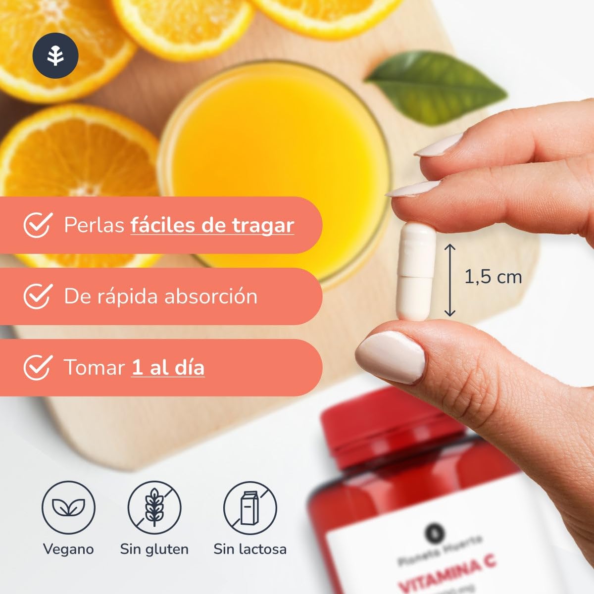 PLANETA HUERTO | Pack 3x Vitamina C 1000 mg 180 Cápsulas – Refuerzo para el Sistema Inmunológico – Con Escaramujo y Acerola – Antioxidante Natural