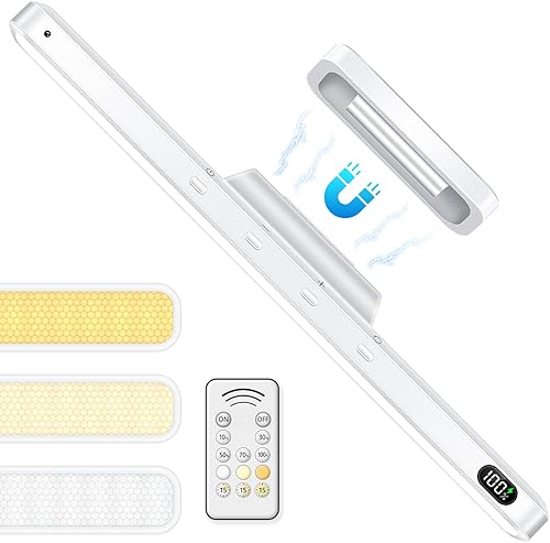 WILLED Barra de luz LED de 5 W con control remoto, luces de tocador de 2500 mAh compatibles con los ojos, 3 temperaturas de color, barra de luz