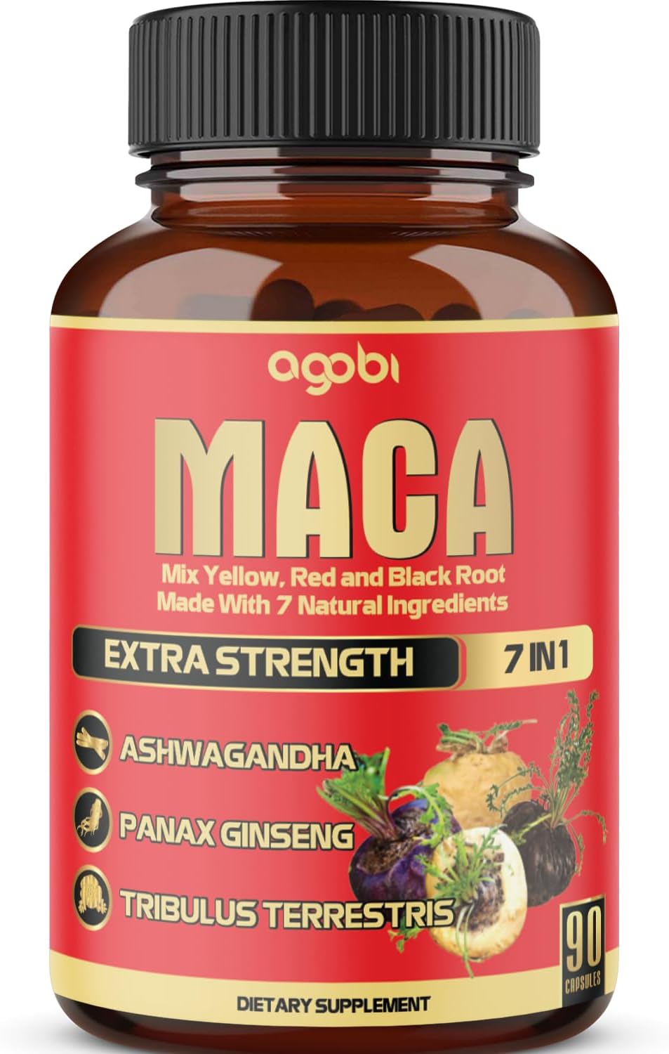 agobi Maca Root Capsules 8050 mg - Supports Natural Health - Energy - Performance & Mood Supplement - Enhanced Blood Flow 3-Month Supply