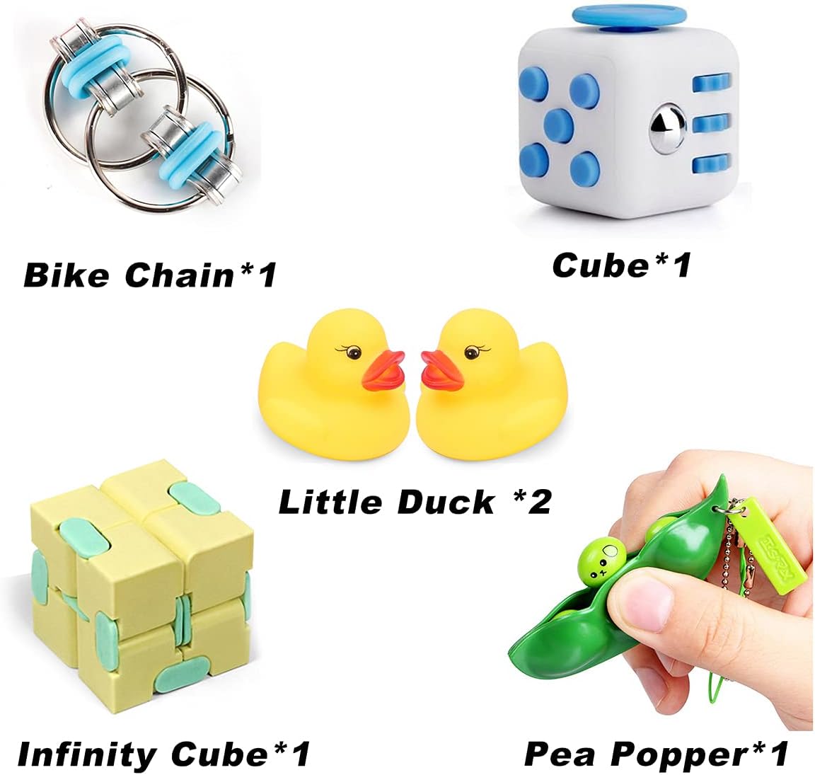 Fidget Toys Pack Set with Stress Balls Spinner Infinity Cube Tangle Simple Dimple Fidget Popper Push Pop Bubble Bike Chain Liquid Motion Timer Pea Stretchy String Snake Marble Mesh Sensory Toy Box