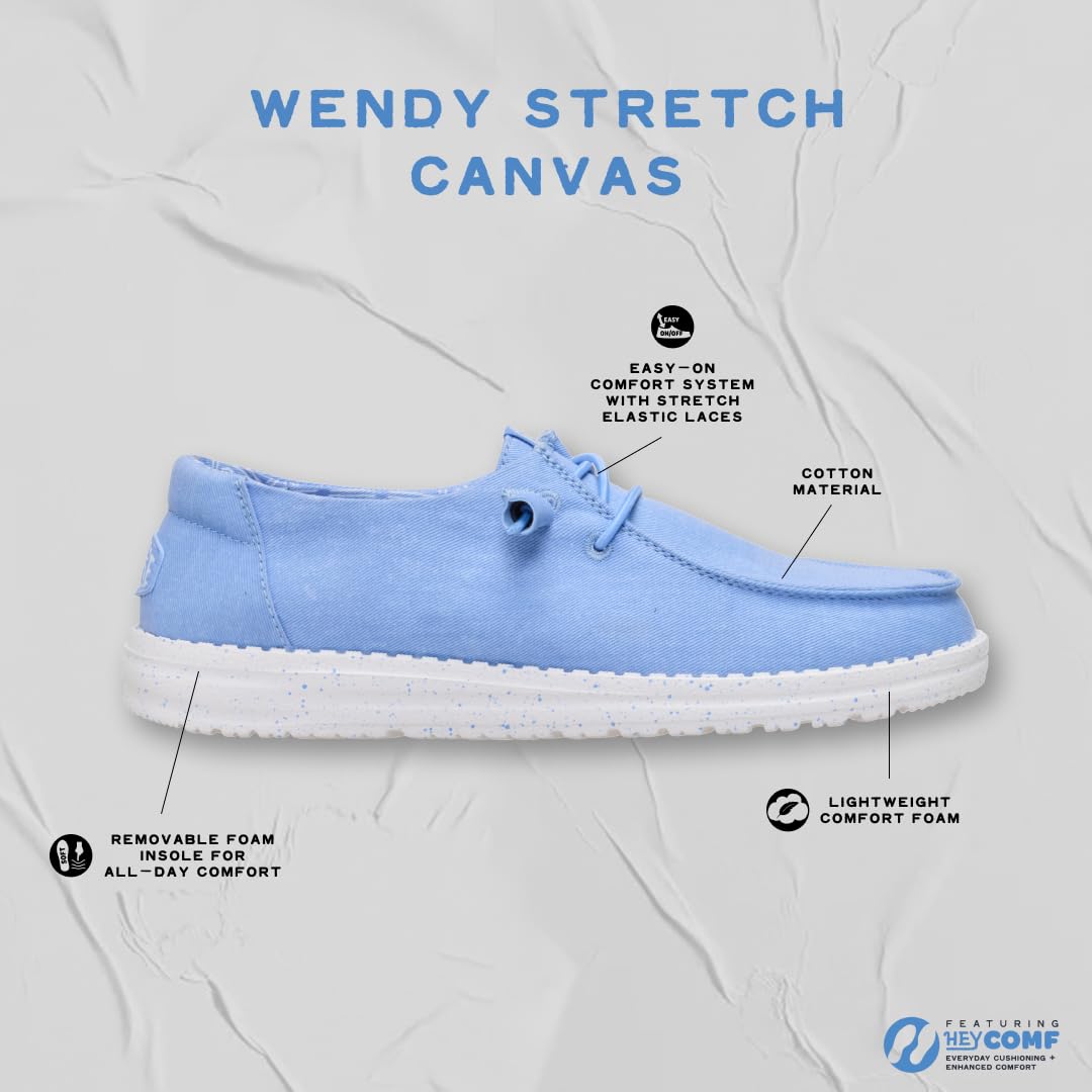 HEYDUDE - Wendy Canvas - Zapatos Estilo Mocasín para Mujer