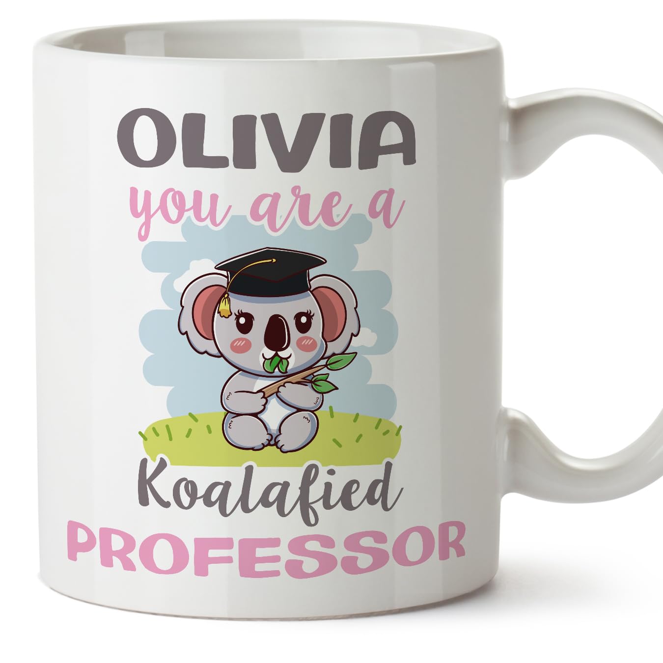 MUGFFINS Personalised Mug for Professor Woman - in English - Custom Koalafied - Funny Custom Gift for Colleagues - Ceramic 11oz Mug โ image 1
