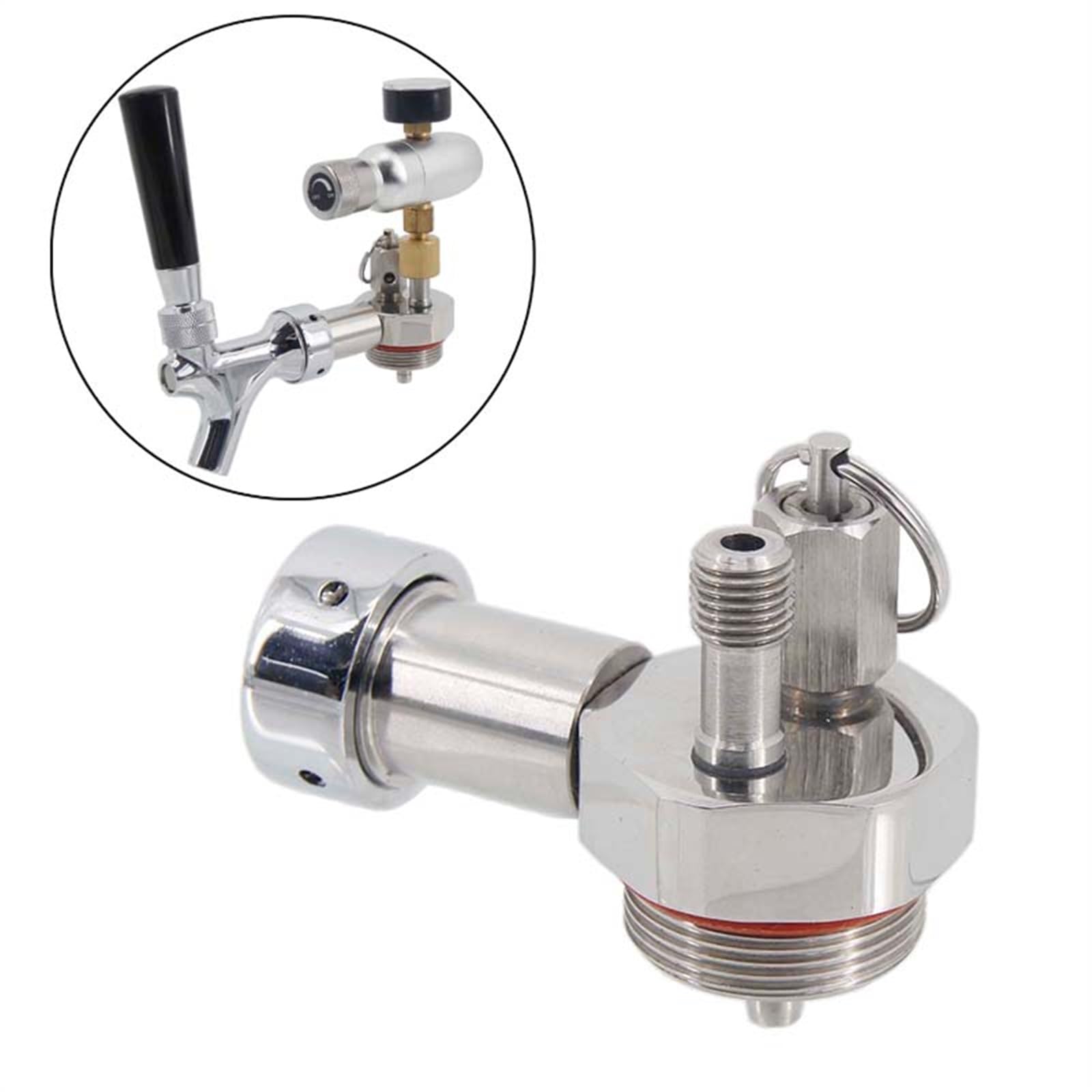 bierbrauset Mini Keg Beer Spear 2/3.6/4L Fässer inkl. 30 cm Silikonschlauch, KEIN Wasserhahn, kein CO2-Regler Heimbrausystem(with Faucet)