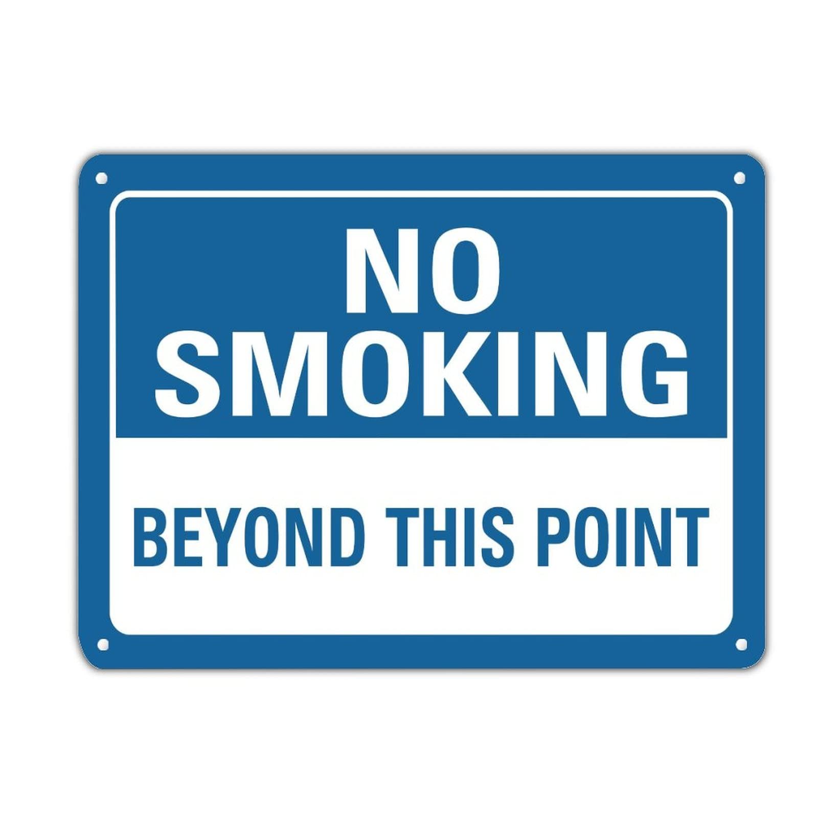Panneau étain No Smoking Beyond This Point en métal pour garage 30x40 cm