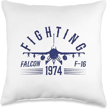 F-16 Fighting Falcon 1974 USA Jet Fighter Military Aircraft Throw Pillow