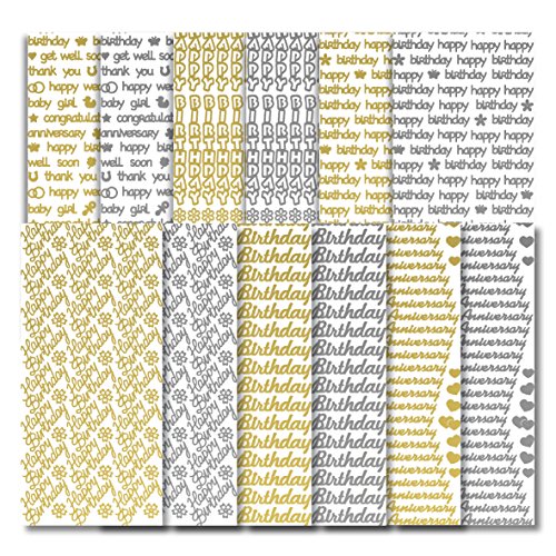 Peel Off Stickers CPD 1025 Stickers Texte Lines Papier Multicolore 23 x 10 x 1 cm Cover
