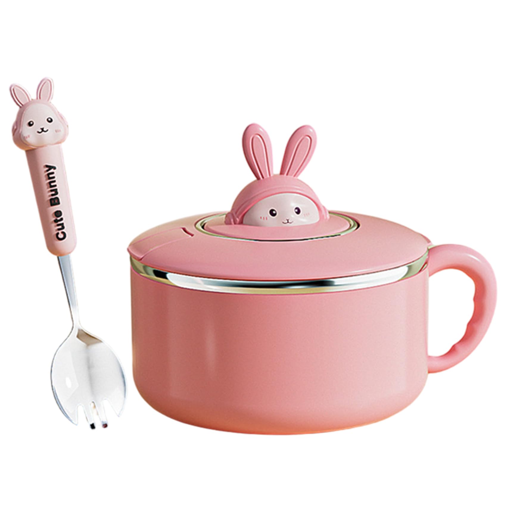 Bemonew Style 1 Ramen Bowl With Lid 1200Ml Instant Noodle Bowl With Handles And Spoon Portable Cute Ramen Cooker For Soup, Noodles, Dumplings, Salads