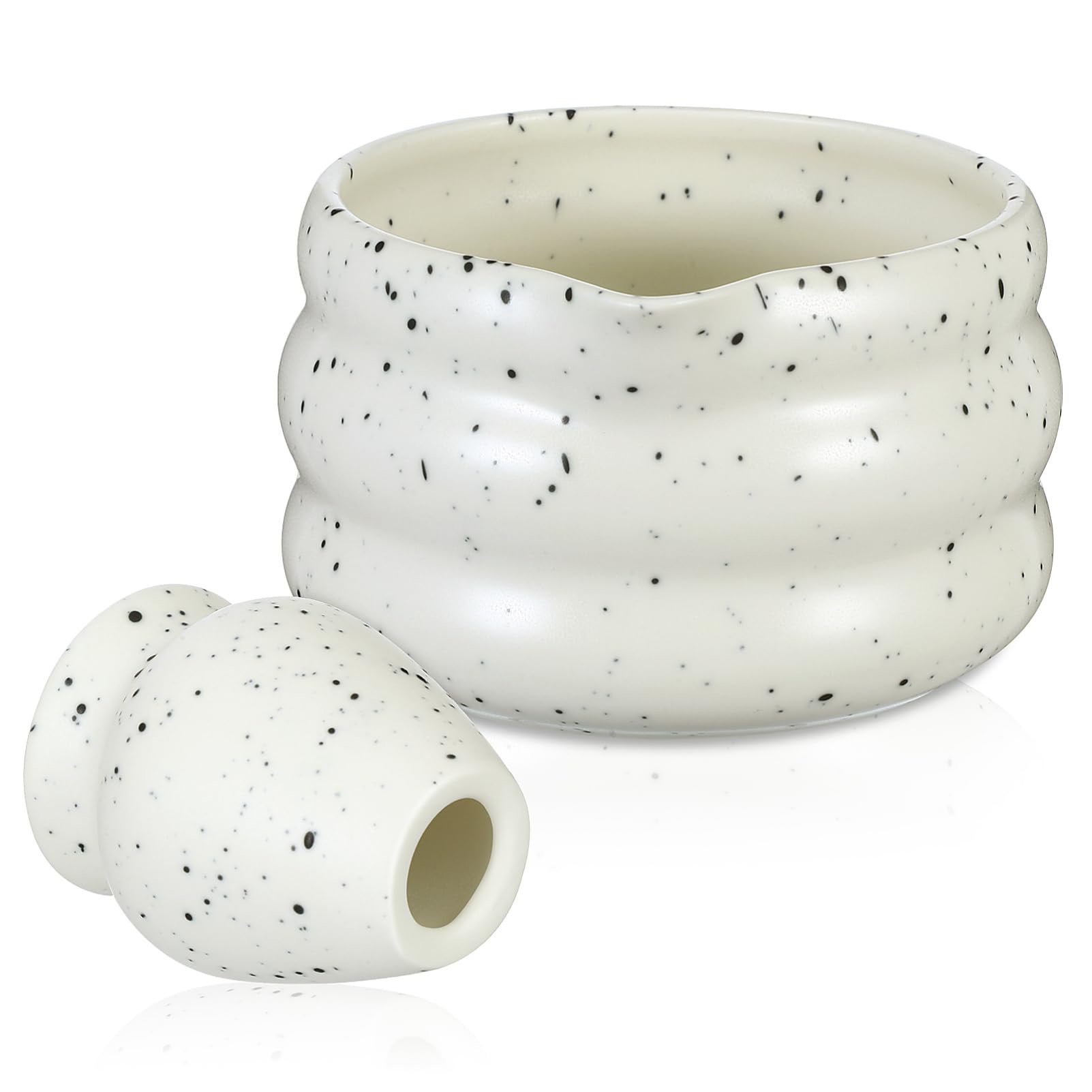 OFFSCH 1Set Traditional Matcha Bowl with Whisk Holder for Tea Ceremonies present for Father Birthday From Daughter Enhances Preparation Process