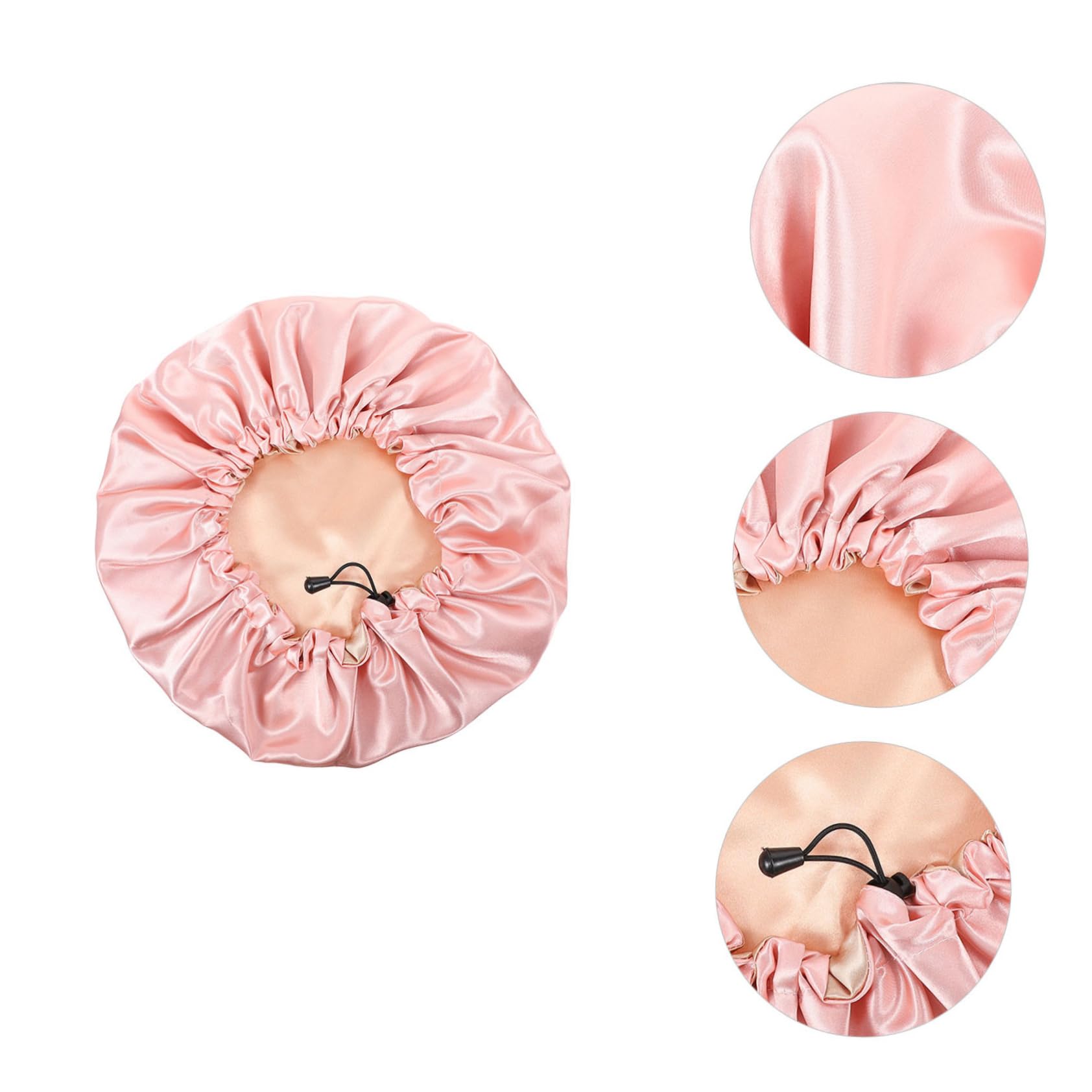 minkissy 6 Pz Cuffia Regolabile Berretto Spa Da Donna in Raso Berretto Da Notte Da Donna Cappello Chemio Satinato Cappello Da Notte in Raso Tappo Bidet Terme Mancare Copertura