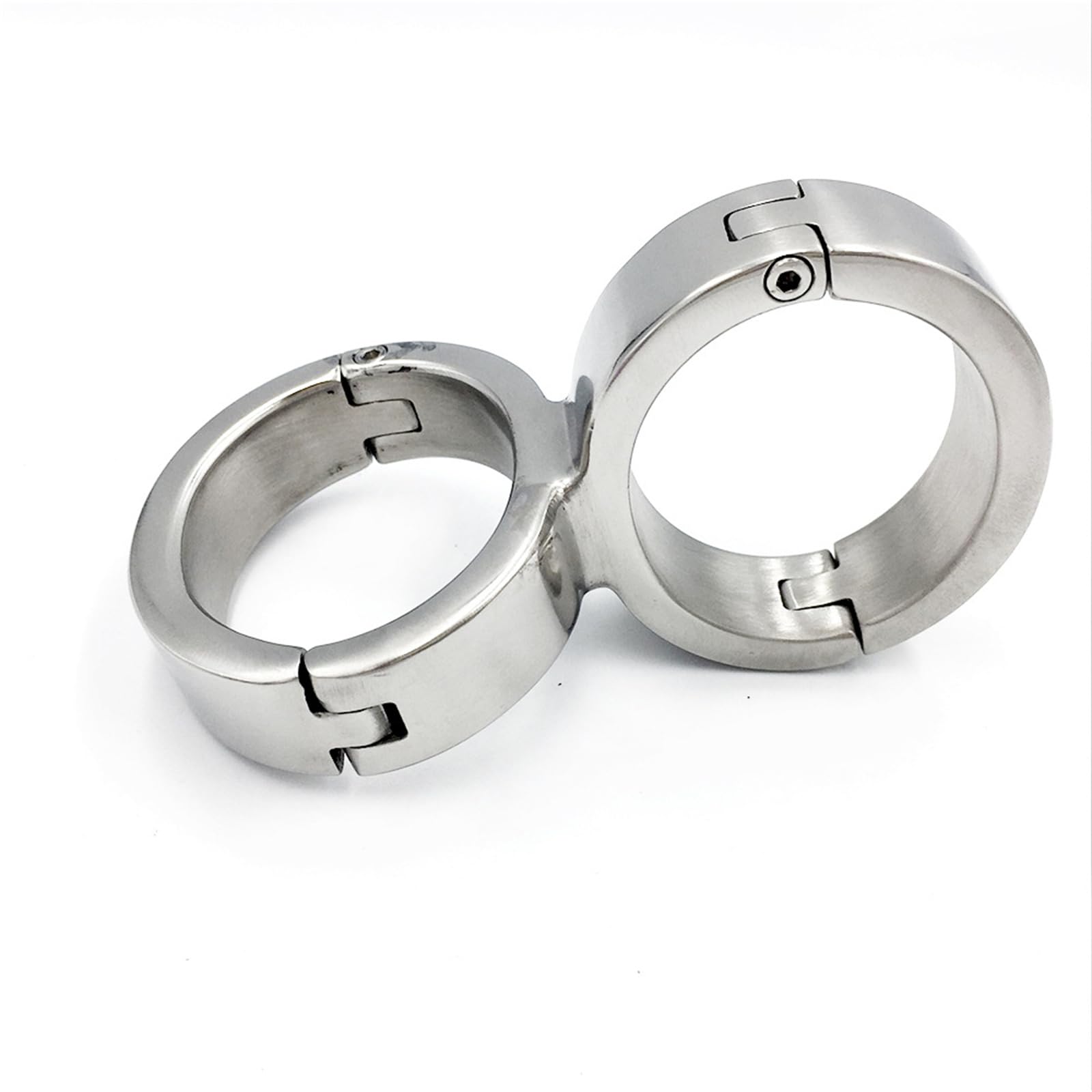 Edelstahl Erwachsene Slave Handgelenk Manschetten BDSM Bondage Fesseln Schwer Handschellen-Armband Abschließbar Metall Handcuffs Fetisch Sexspielzeuge für Paare Männer Frauen,Oval,Frau