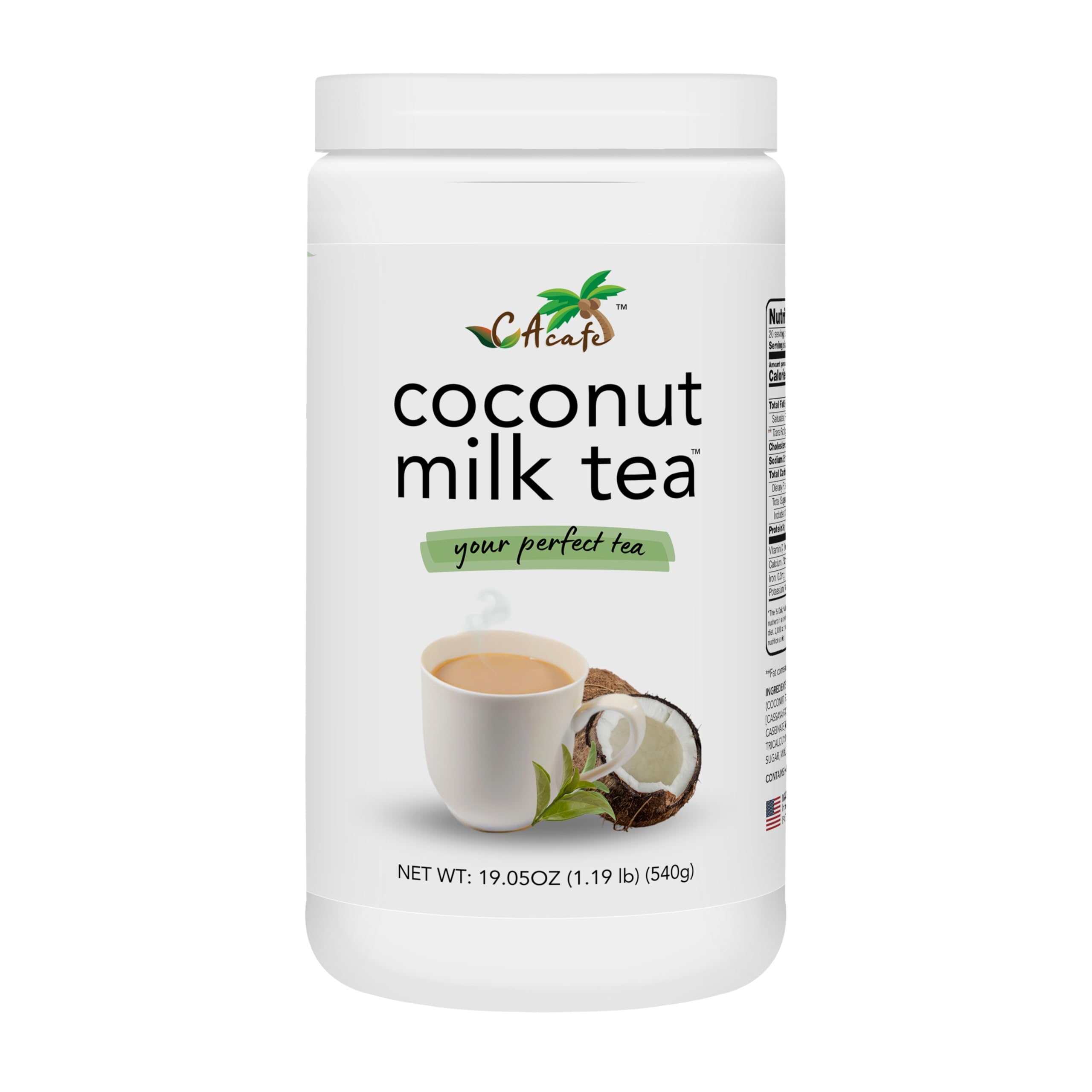 Cacafes Coconut Tea in Jar 28526 (Cane Sugar Added)