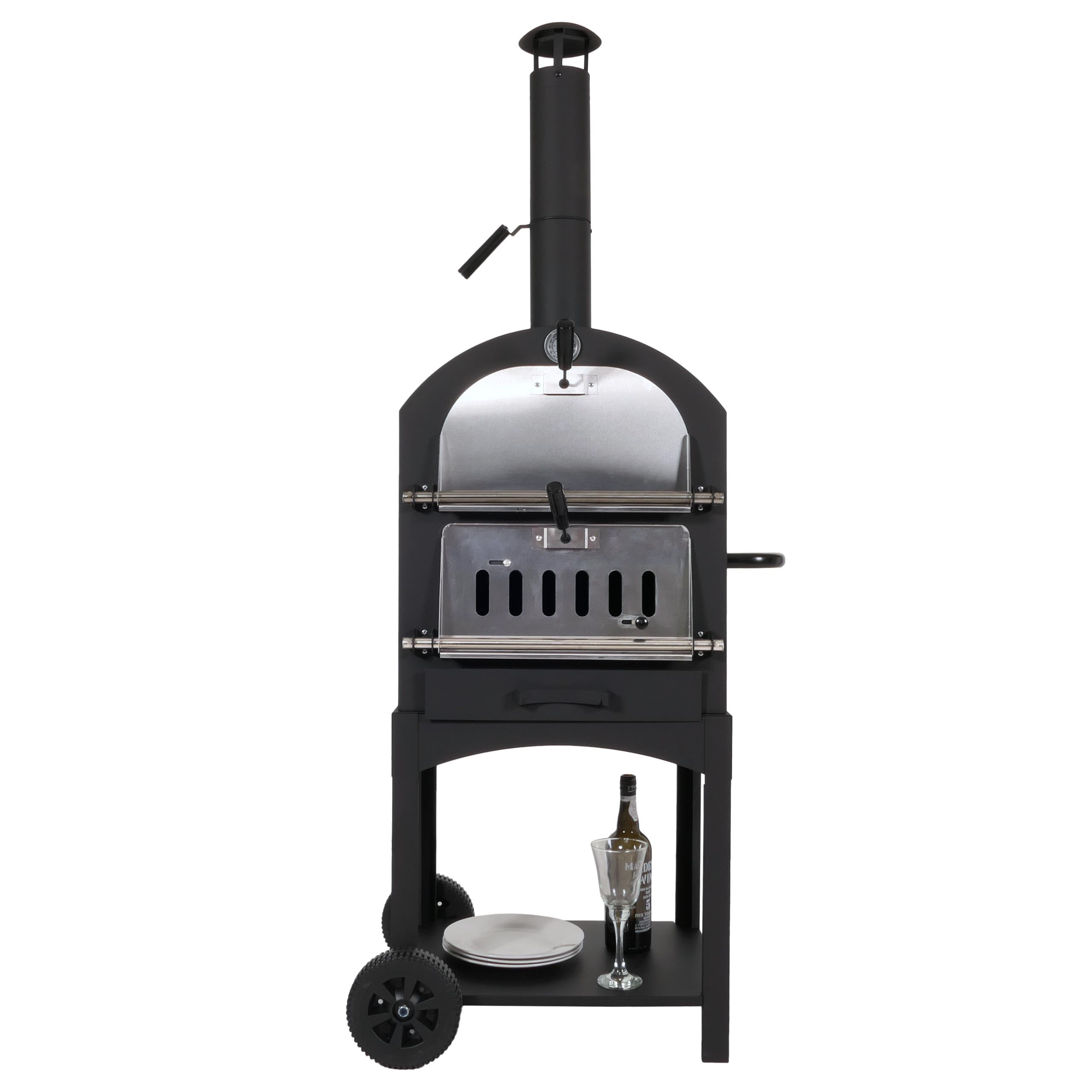 Mendler Holzkohlegrill HWC-N15 Stahl schwarz hochtemperaturlackiert