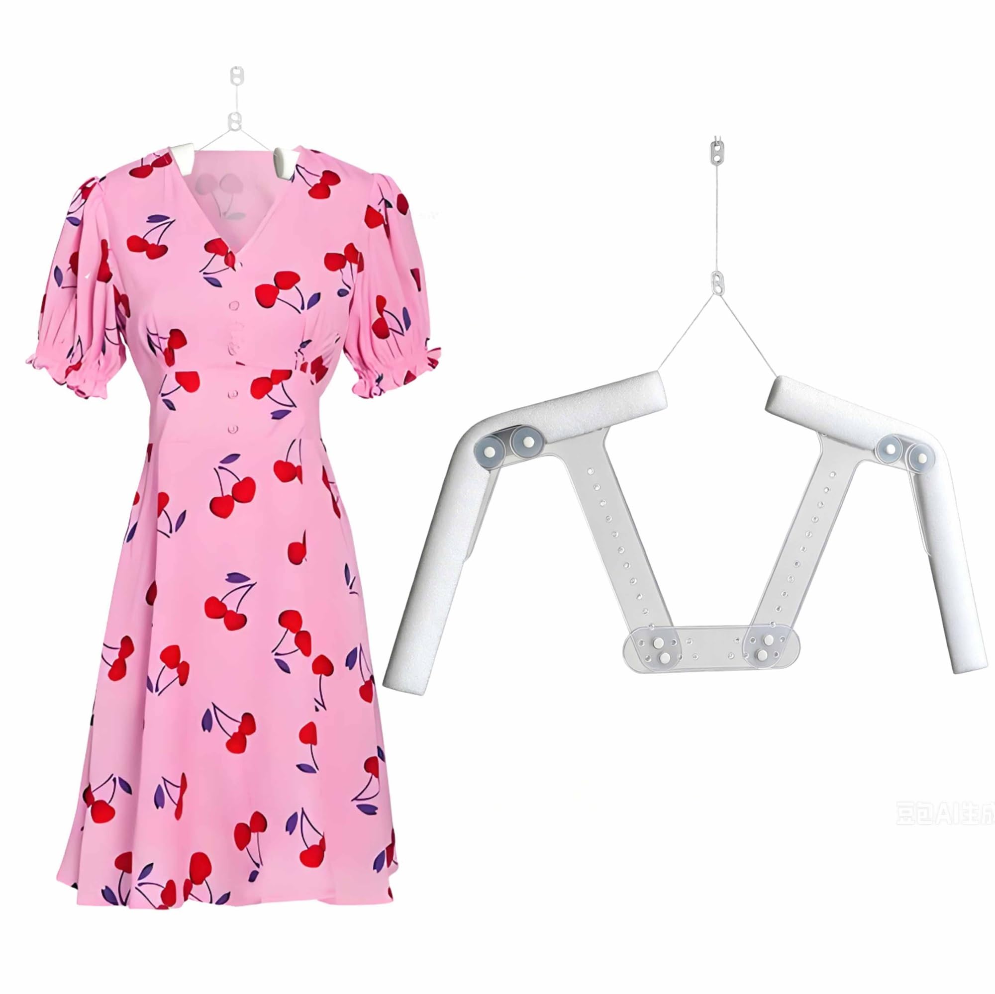 Invisible Hang Acrylic Dress Form, Dress Cloth Gown Display Support Holder, Hanging Mannequin, Jacket Coat Stand Hanger for Retail, Boutique(10pcs)