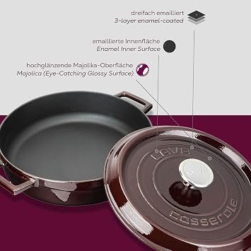 Lava Metal Premium Series - Cast Multi-Purpose Pot, Round, 28 cm, Majolic Purple