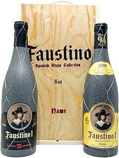 Personalised Faustino Spanish Rioja Collection Red Wine Gift Set for Birthdays, Fathers Day, Christmas or Any Special Occasion