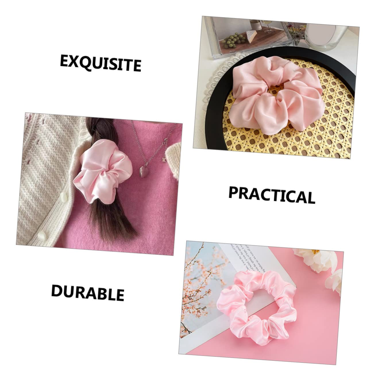 Healeved 20piezas Lazos De Satén Para Mujer Scrunchies De Seda Coleteros Suaves y Elásticos Para Fiesta y Uso Diario Accesorios De Moda