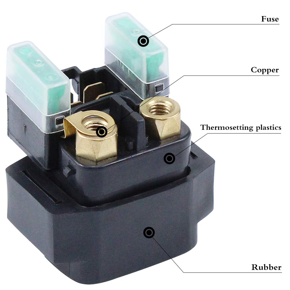LOCOPOW Relè Solenoide Di Avviamento Per Yamaha Grizzly 660, FZ1, V-Star E Altri Modelli, In Rame Puro, Alta Durata.
