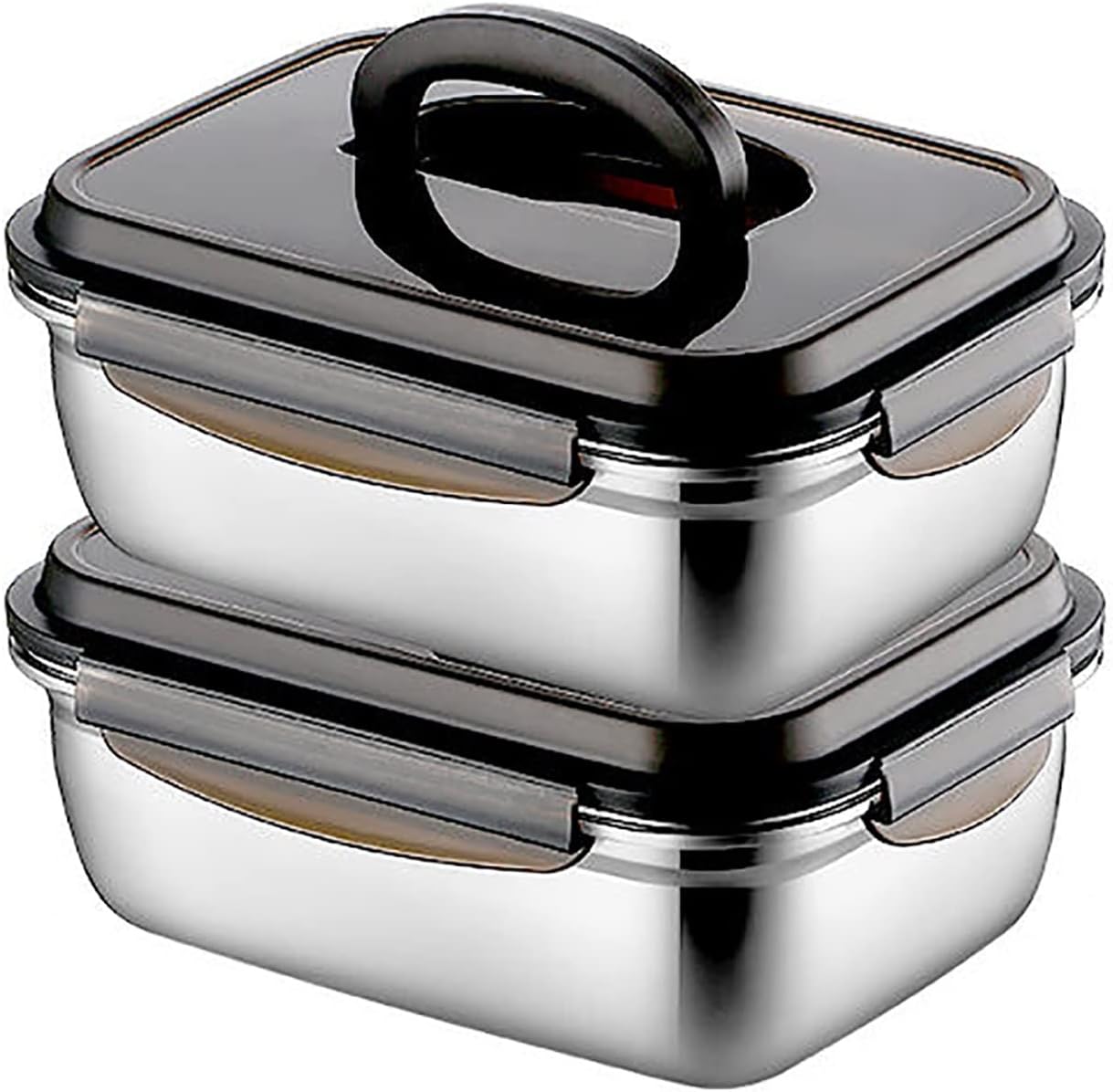 Amazon.com: 2 Pack 304 Stainless Steel Large Food Storage Container ...