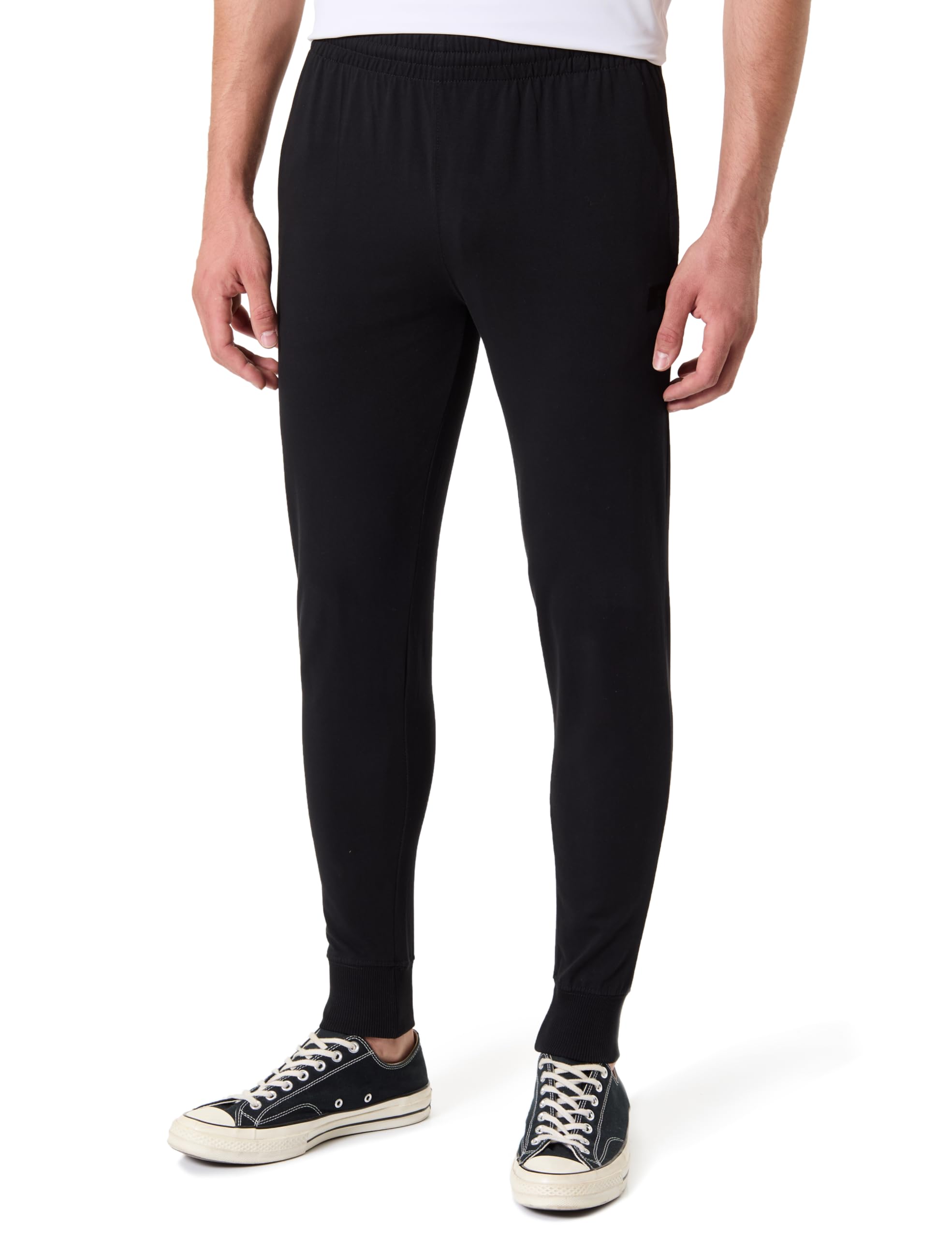 Russell Athletic Mens Cuffed Slim Fit Pants, Black, S EU