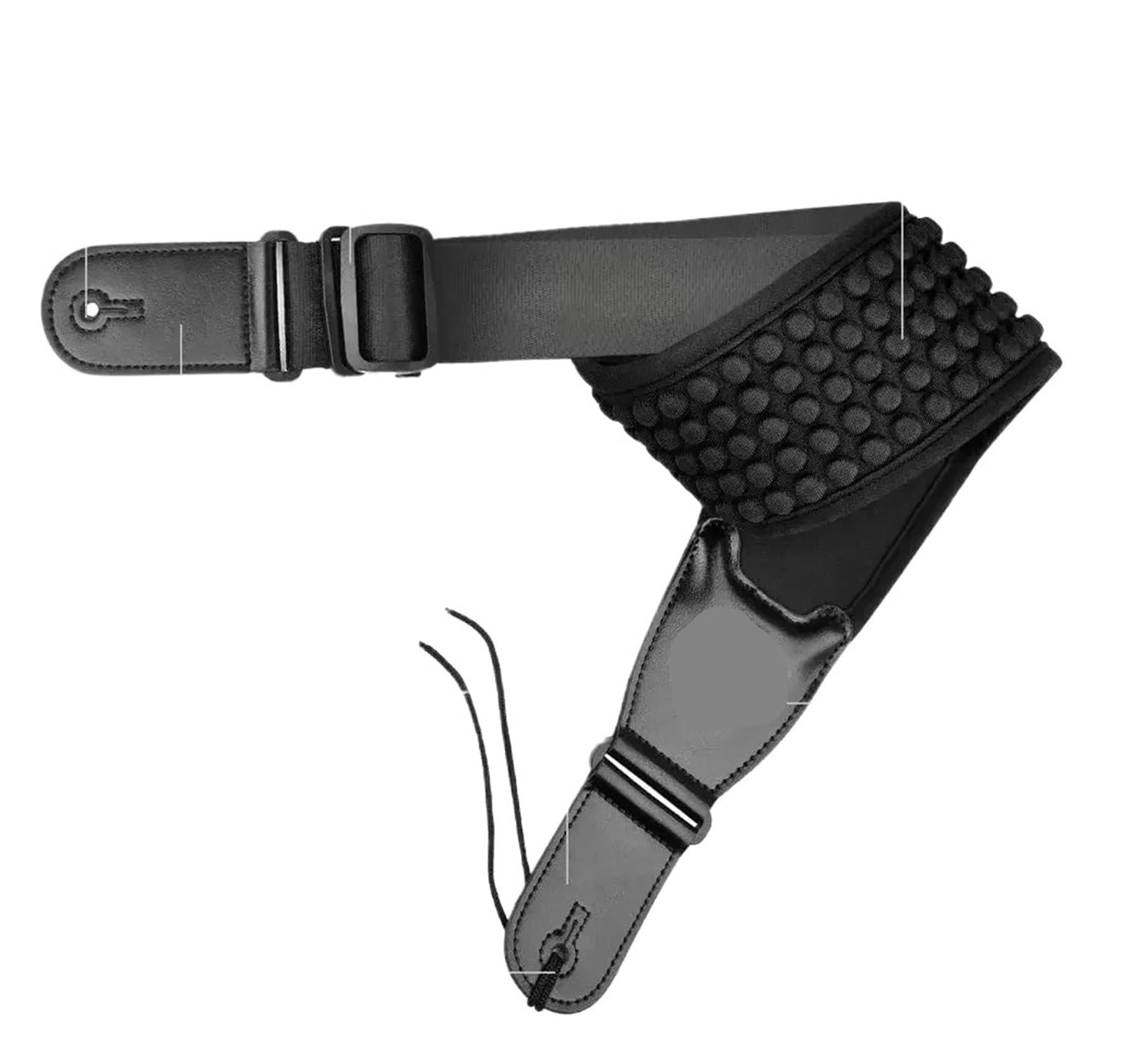 Genérico Correa De Guitarra Acolchada 3D Con 6 Púas | Correa de guitarra acolchada 3D, antideslizante, ajustable, 6 púas incluidas