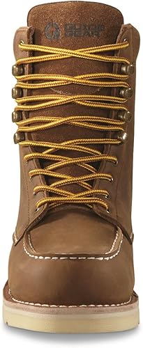 Miniatura 5 de Guide Gear Botas de trabajo de cuña de 8 pulgadas para hombres, zapatos de construcción de cuero, forro que absorbe la humedad