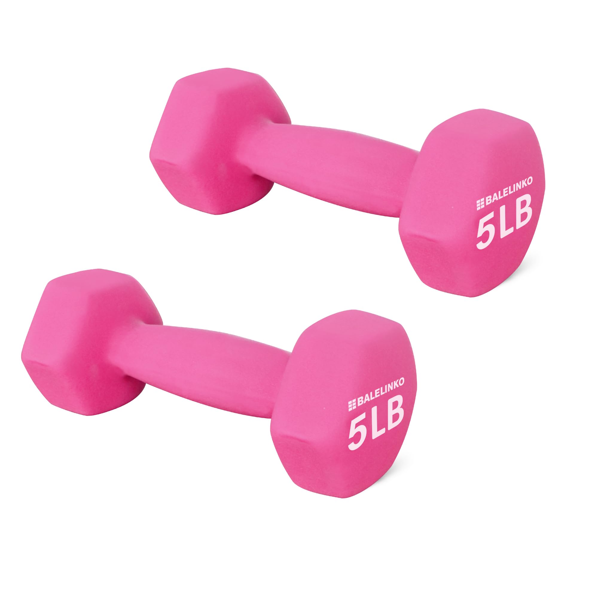 Home Gym Equipment Workouts Strength Training Weight Loss Pilates Weights Yoga Sets Free Weights for Women, Men, Seniors and Youth, 5LB Pink, Pair