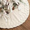 Limbridge knitted christmas tree skirt 36 inches cream white tree skirt basketweave stitch woven cable knit rustic christmas tree decorations christmas decor xmas holiday home party decorations  urban country home decor