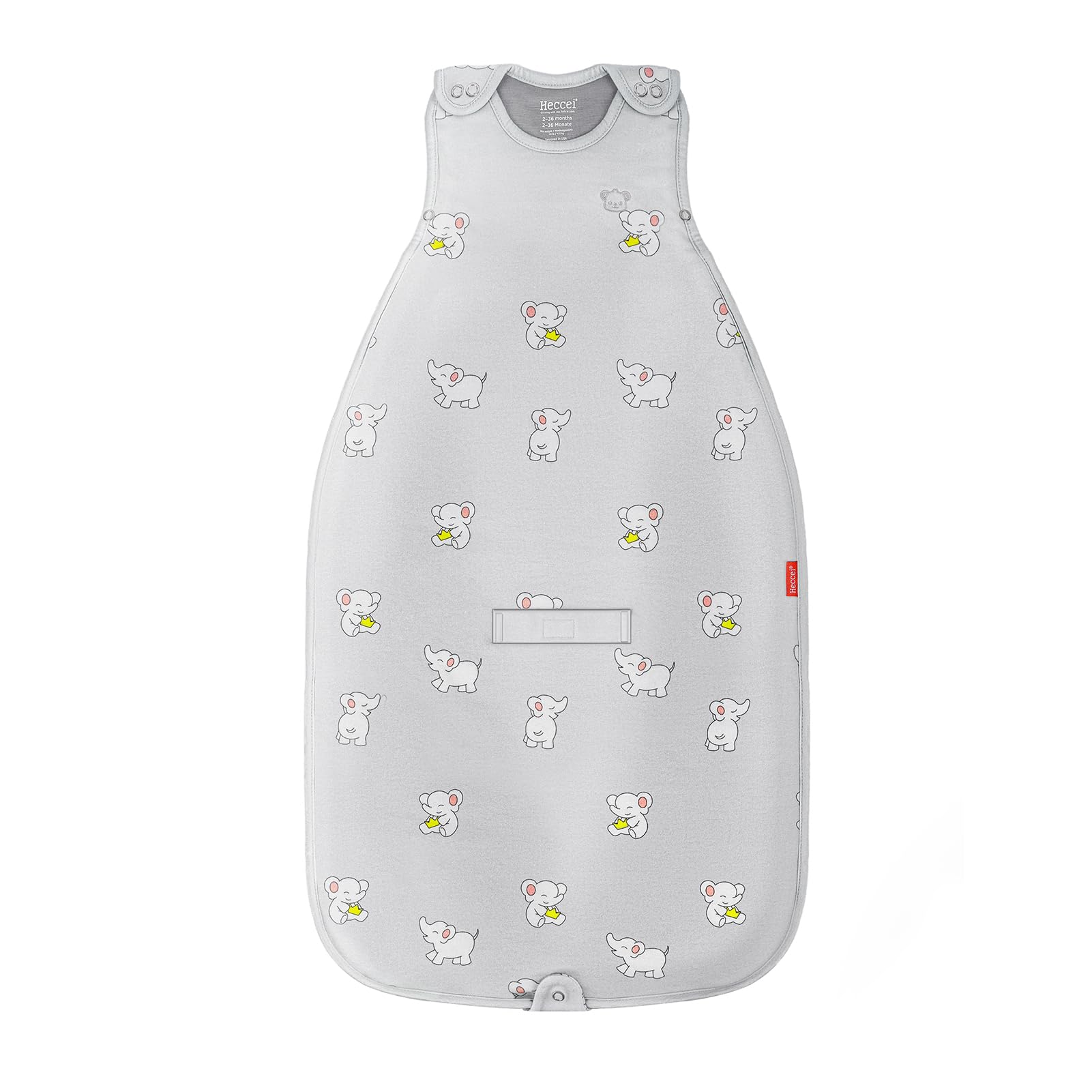 HECCEI Baby Schlafsack aus Merinowolle-Futter für 4 Jahreszeiten, 2-Wege Reißverschluss für Babys und Kleinkinder