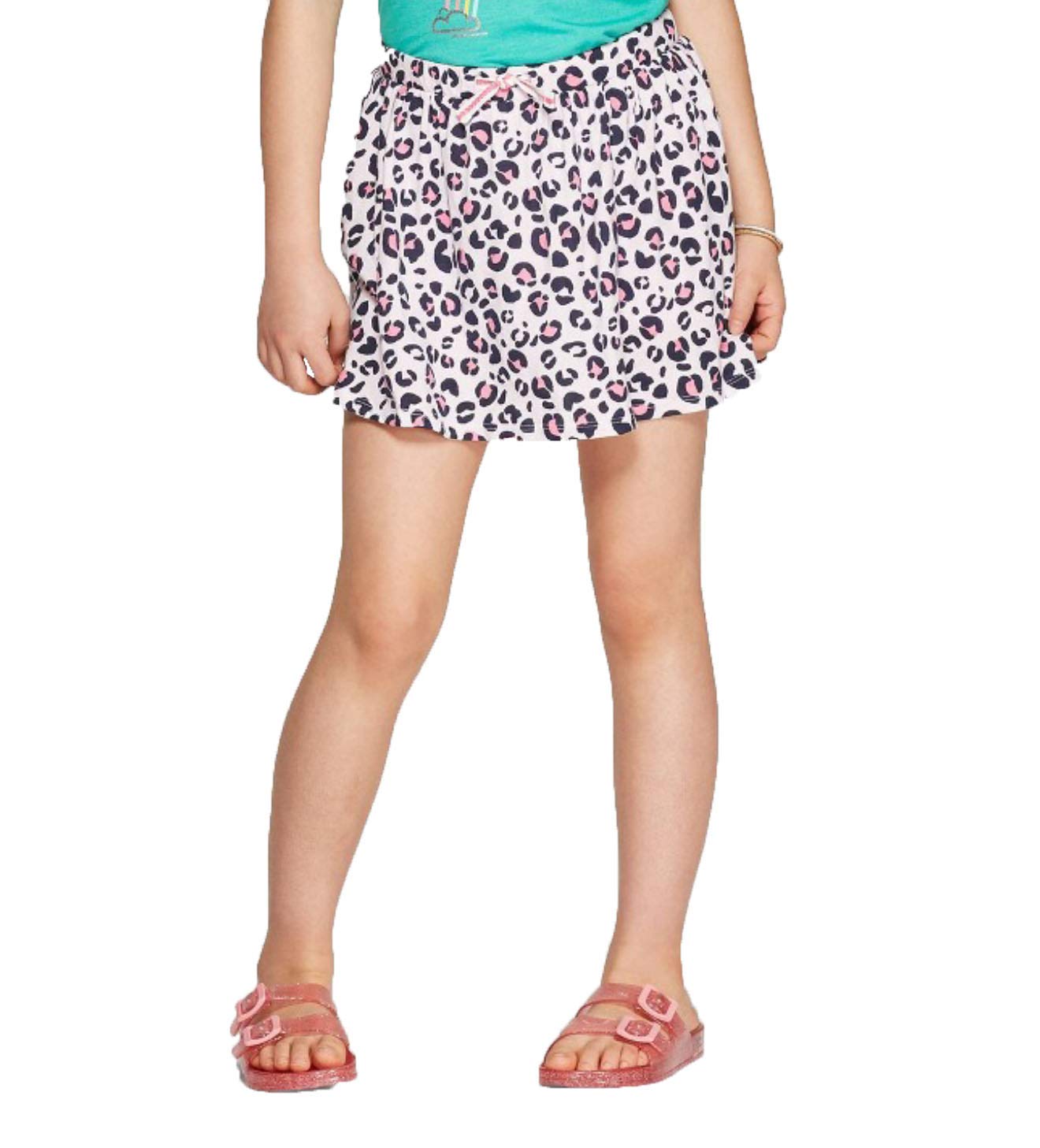 Cat & Jack Grils' Knit Skorts - (Leopard Pink, Large (10/12))