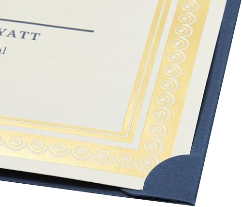 Miniatura 24 de Best Paper Greetings Paquete de 12 soportes para certificados, 8.5 x 11 pulgadas, negro con lámina dorada, soporte para diploma y marco de premios