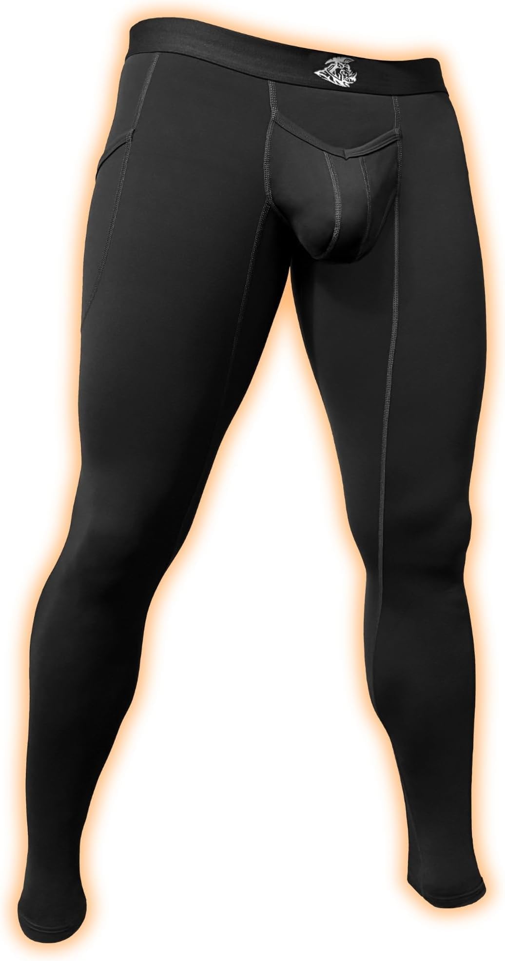 Real Men Modal ABCD Pouch Compression Pants - 1 Pack, Mens Modal Leggings, Yoga Pants, Tights, Base Layer for Cold Weather