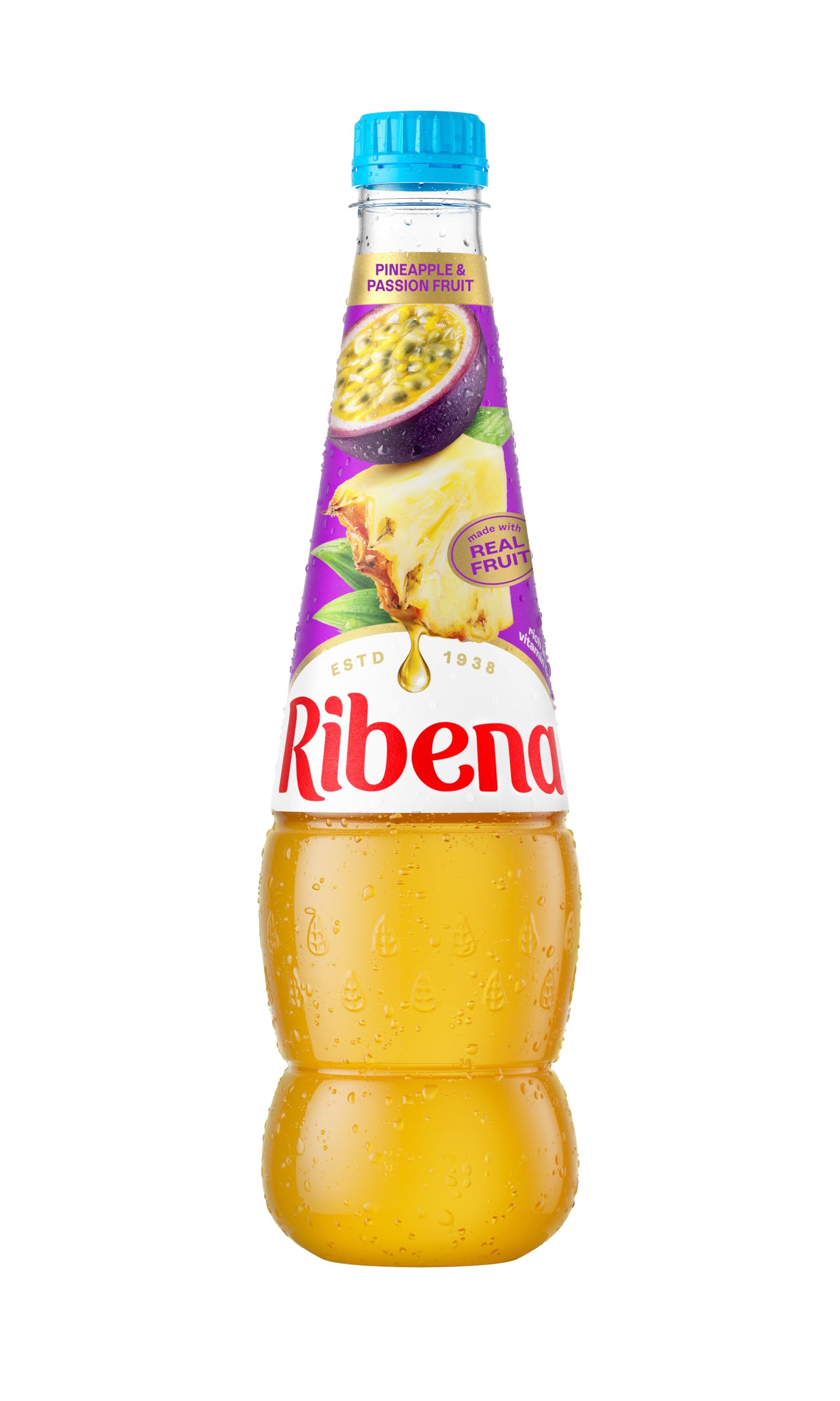 Pineapple and Passion Fruit Juice Drink No Added Sugar | Real Fruit | Rich in Vitamin C | No Artificial Colours or Flavours | Ready To Drink | 100% Recycled
