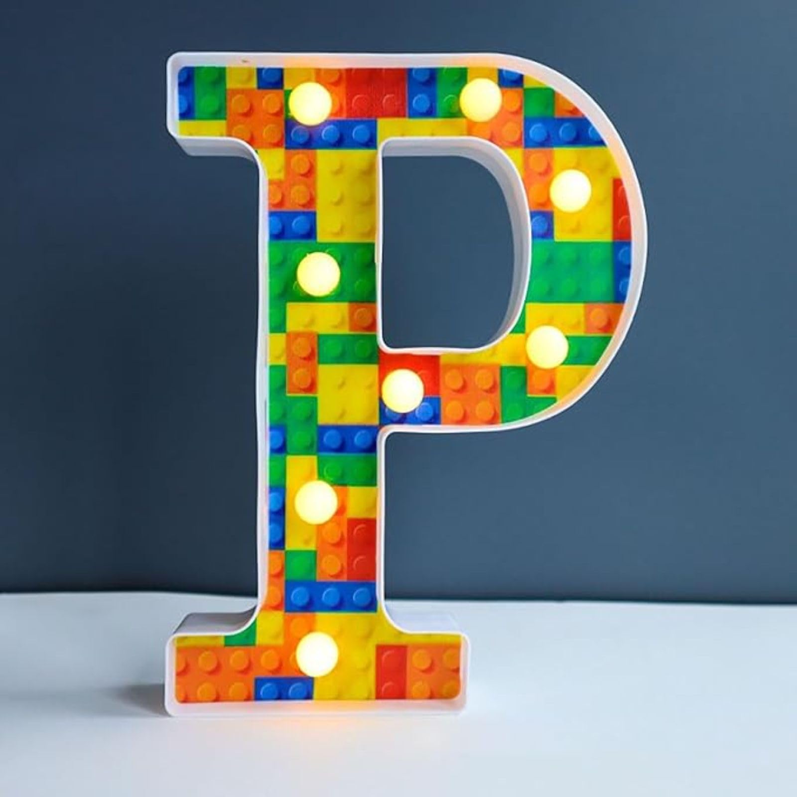 Jemnpela LED Marquee Letter Number Sign Lights Glitter Light Up Alphabet Figure Night Light for Birthday Party Wedding Home Bar Holiday Wall Decoration