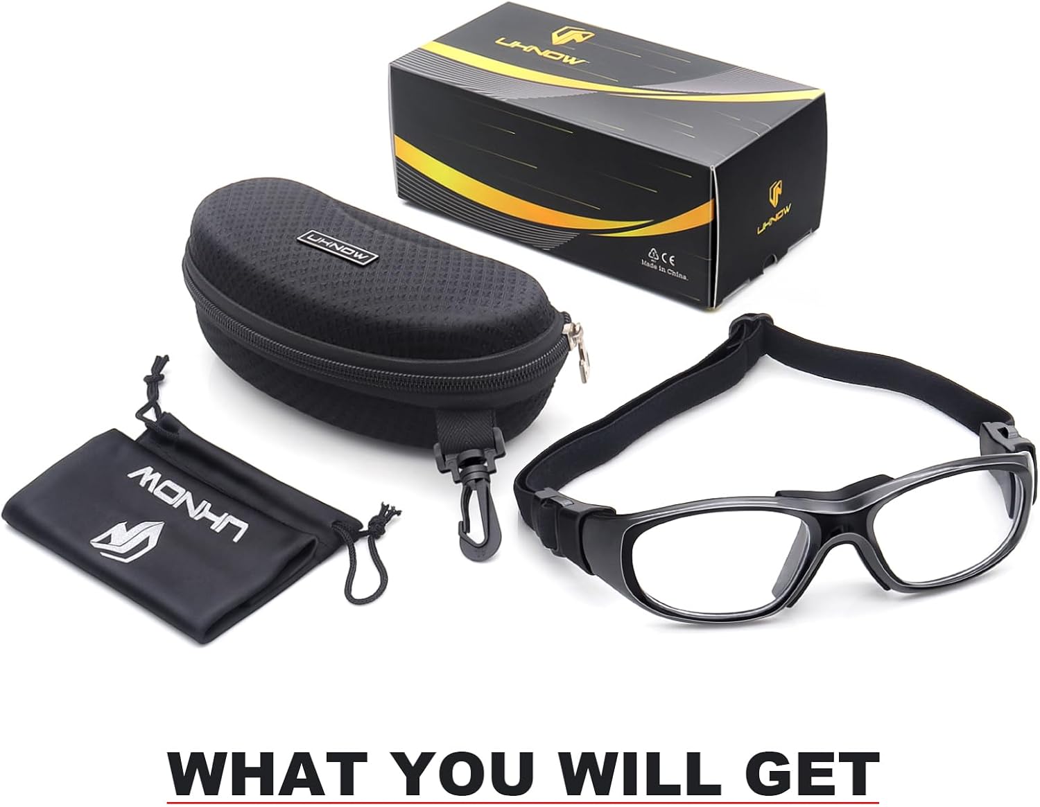 UKNOW Sports Goggles, Anti Fog Protective Eyewear, UV Protection Sports Glasses for Basketball, Racquetball, Pickleball - Image 6