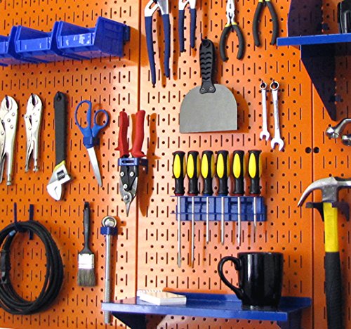 Image of Wall Control 30-P-3232OR Orange Metal Pegboard Pack