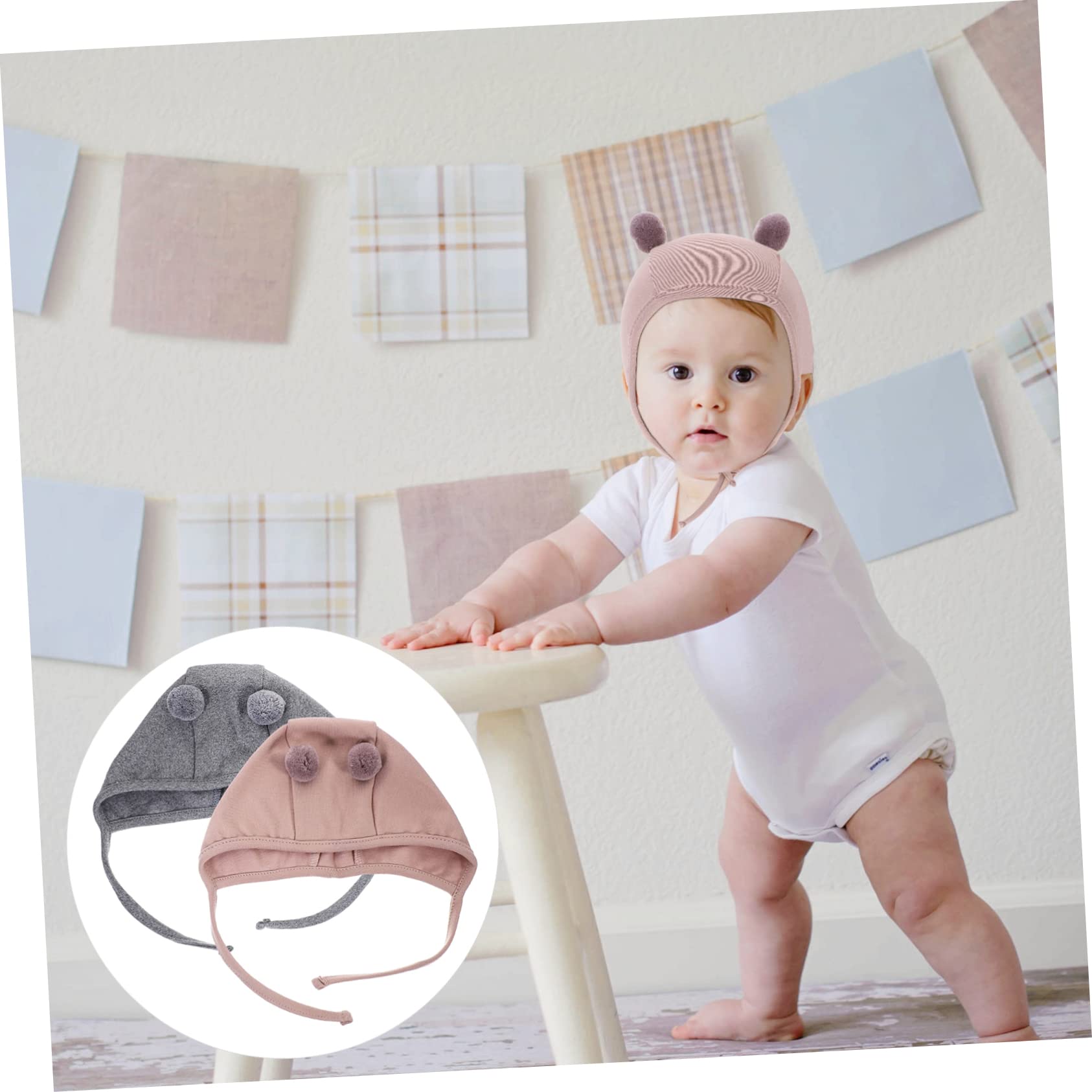 ifundom Sombrero De Bebe Gorro Bebe Sombrero Bebe Gorrito con Orejas Sombreros Calientes Infantiles Gorra Infantil Sombreros Infantiles Gorros Recién Nacidos Algodón