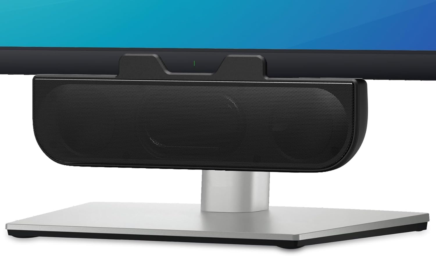 USB PC Lautsprecher mit Monitor-Halterung, Einzelner Computer Lautsprecher mit lautem Klang & Lautstärkeregler, Plug & Play, kompatibel mit Windows/macOS/Androi