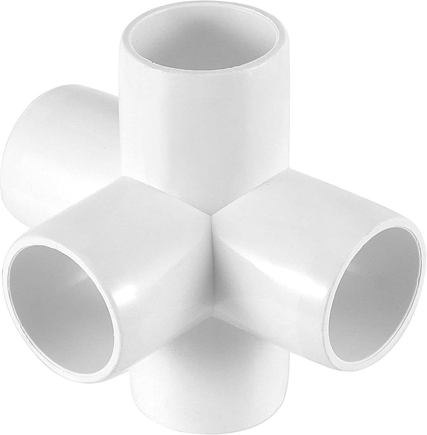 ZOENHOU 20 PCS 1 Inch 5 Way Elbow PVC Fitting, White Pipe Fittings Heavy Duty,SCH40 Elbow PVC Fitting for Furniture Structural Tent Connection