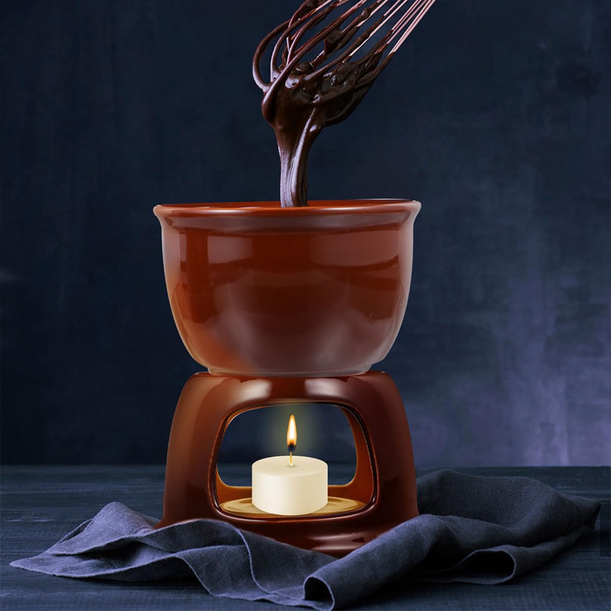 Alipis Schokoladenfondue Topf 2 Stück Keramik für Desserts und Feiern