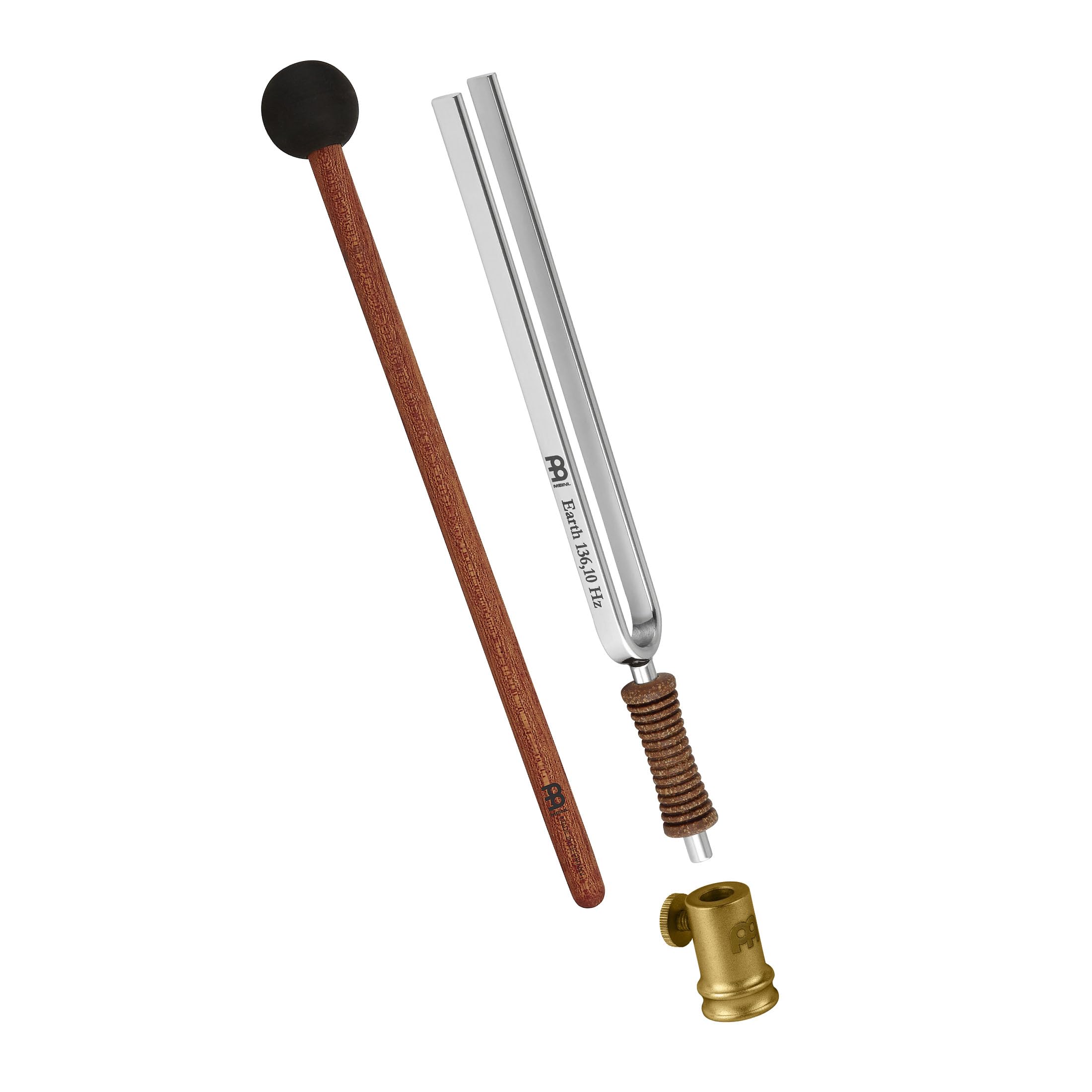 Sonic Energy Stimmgabel Bundle, Erde/Om + Aufsatz (TF-E-BUNDLE) | 136,10 Hz, Ton Cis3, 20,4 cm lang, 84 g, in Deutschland gefertigt, inkl. Hülle, Stimmgabel-Fuß und Schlägel