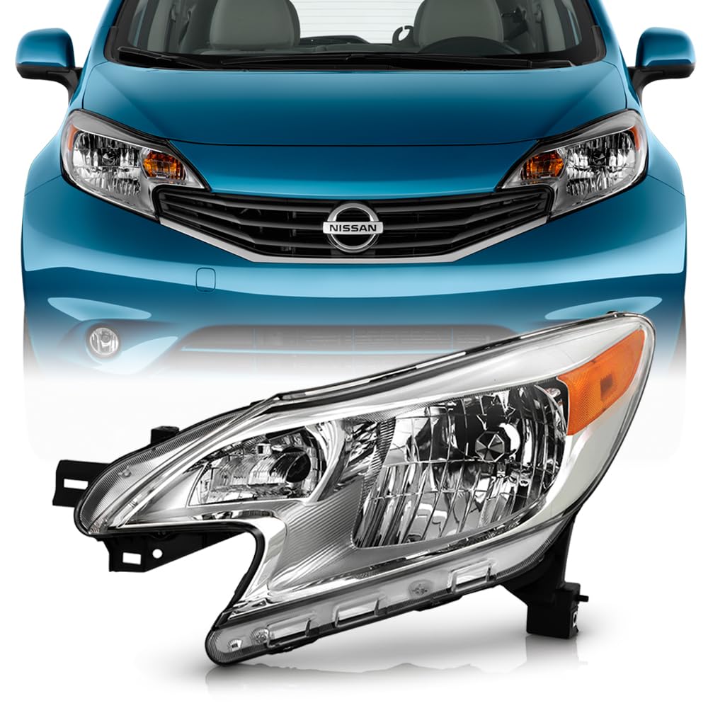 KEEKPO - For 2014 2015 2016 Nissan Versa Note Factory Style Chrome Headligh Headlamp Replacement Left Driver Side