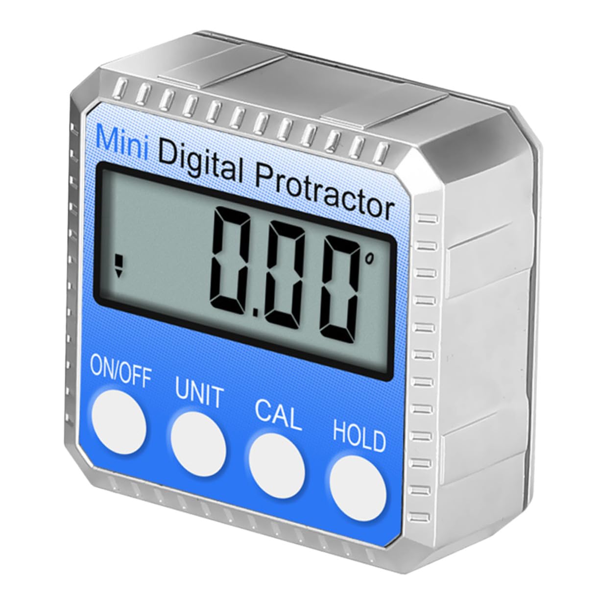 Medidor de Ángulos Digital Inclinómetro Magnético 360° Aleación de Zinc Pantalla Lcd para Construcción Mantenimiento 1 Unidad Portátil Profesional