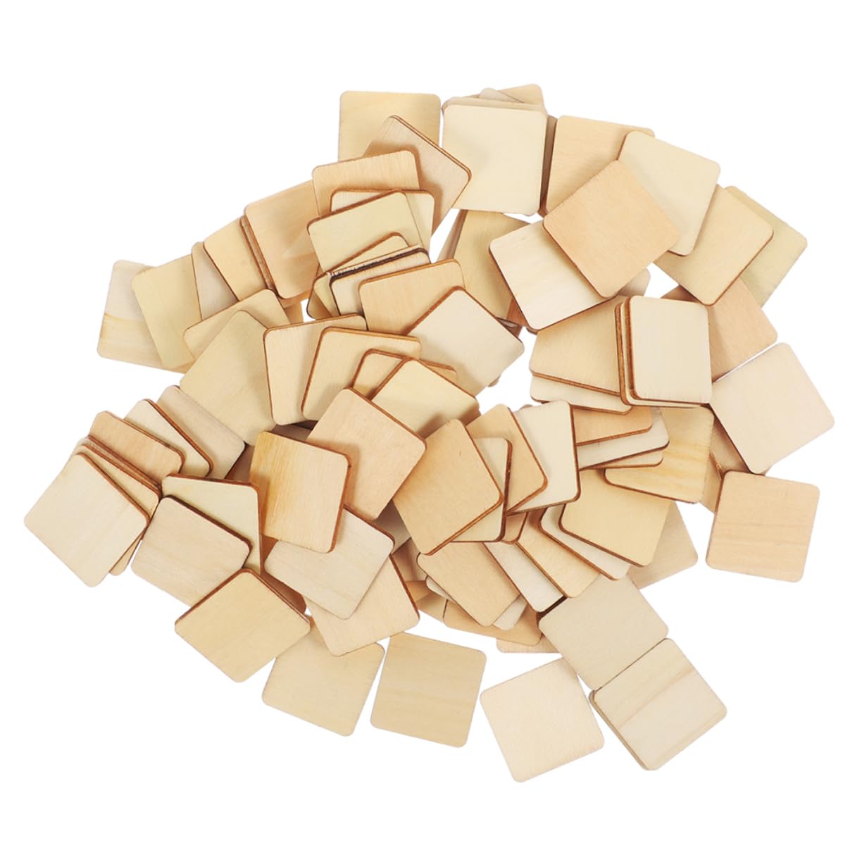 SHINEOFI 500piezas Madera Natural Cuadradas Para Manualidades Trozos De Madera Sin Acabado Para y Proyectos