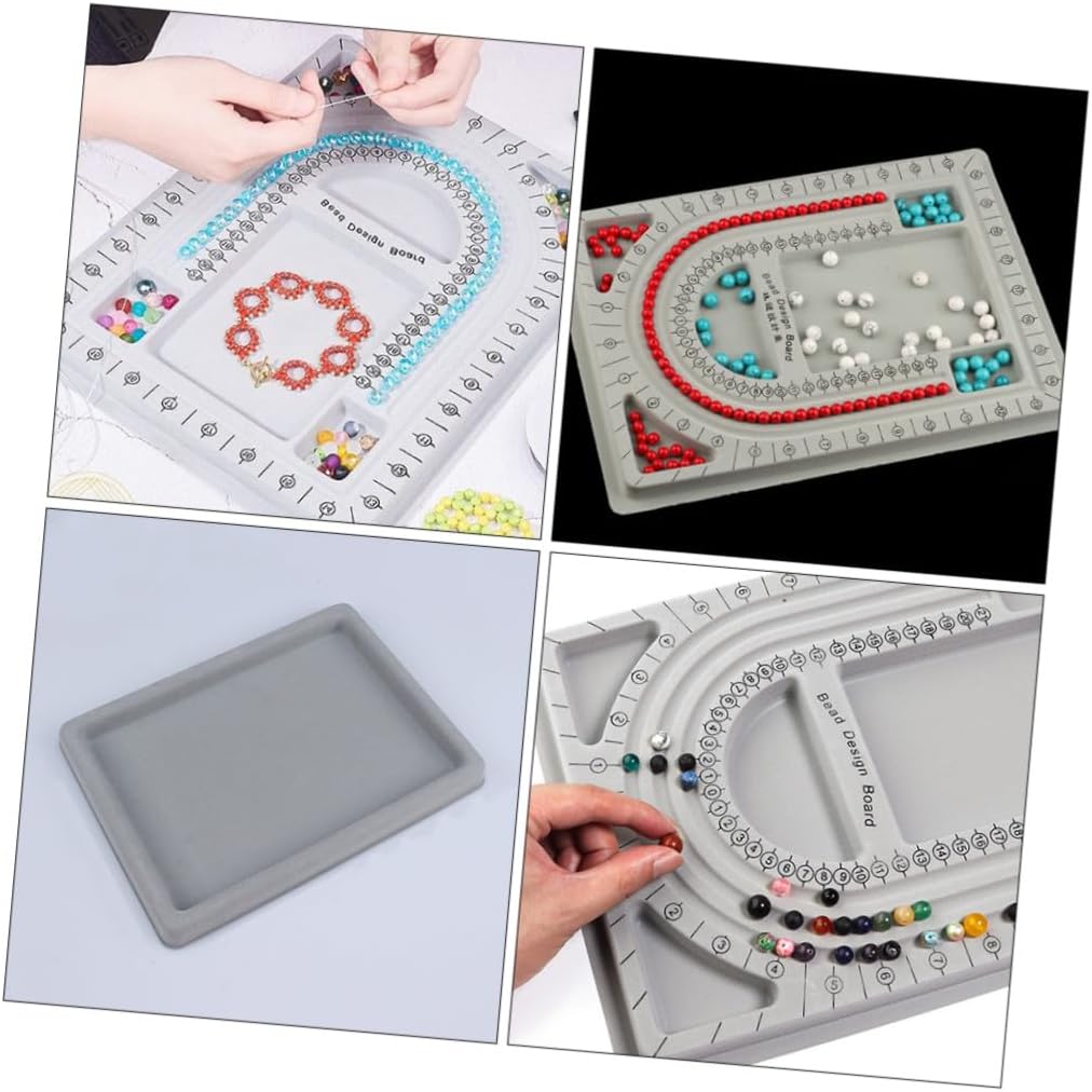 FOMIYES 2pcs Diy Jewelry Making Accessory Bead Design Board Tray Storage Box Felt Bead Boards