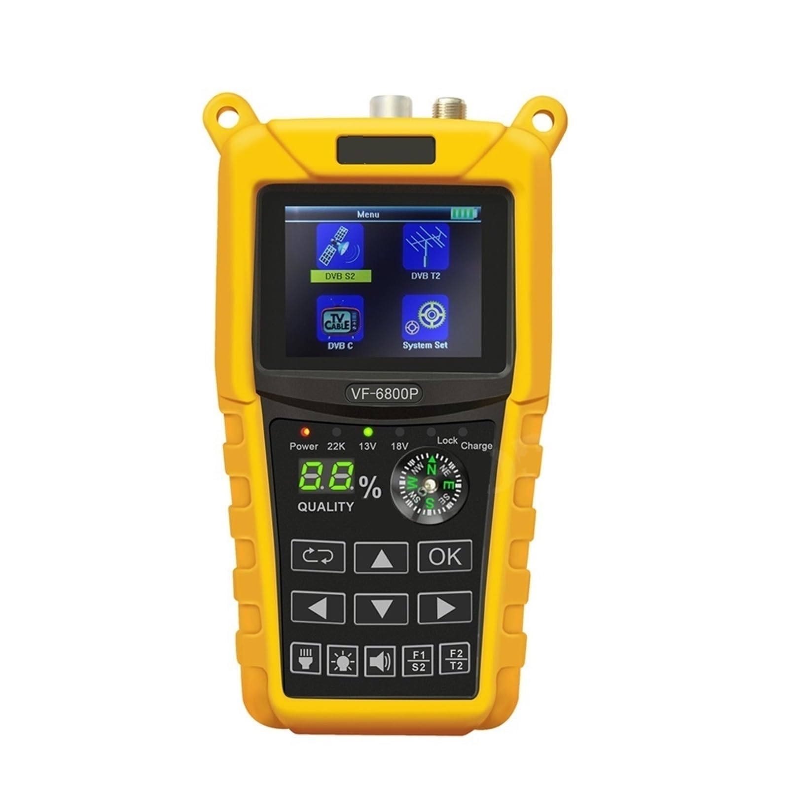 Buscador De Satélite DVB-T2 DVB-S2 DVB-C MPEG4 Digital Sat Finder Meter 2,4 Pulgadas LCD HD For Sintonizador TV DeteccióN Precisa