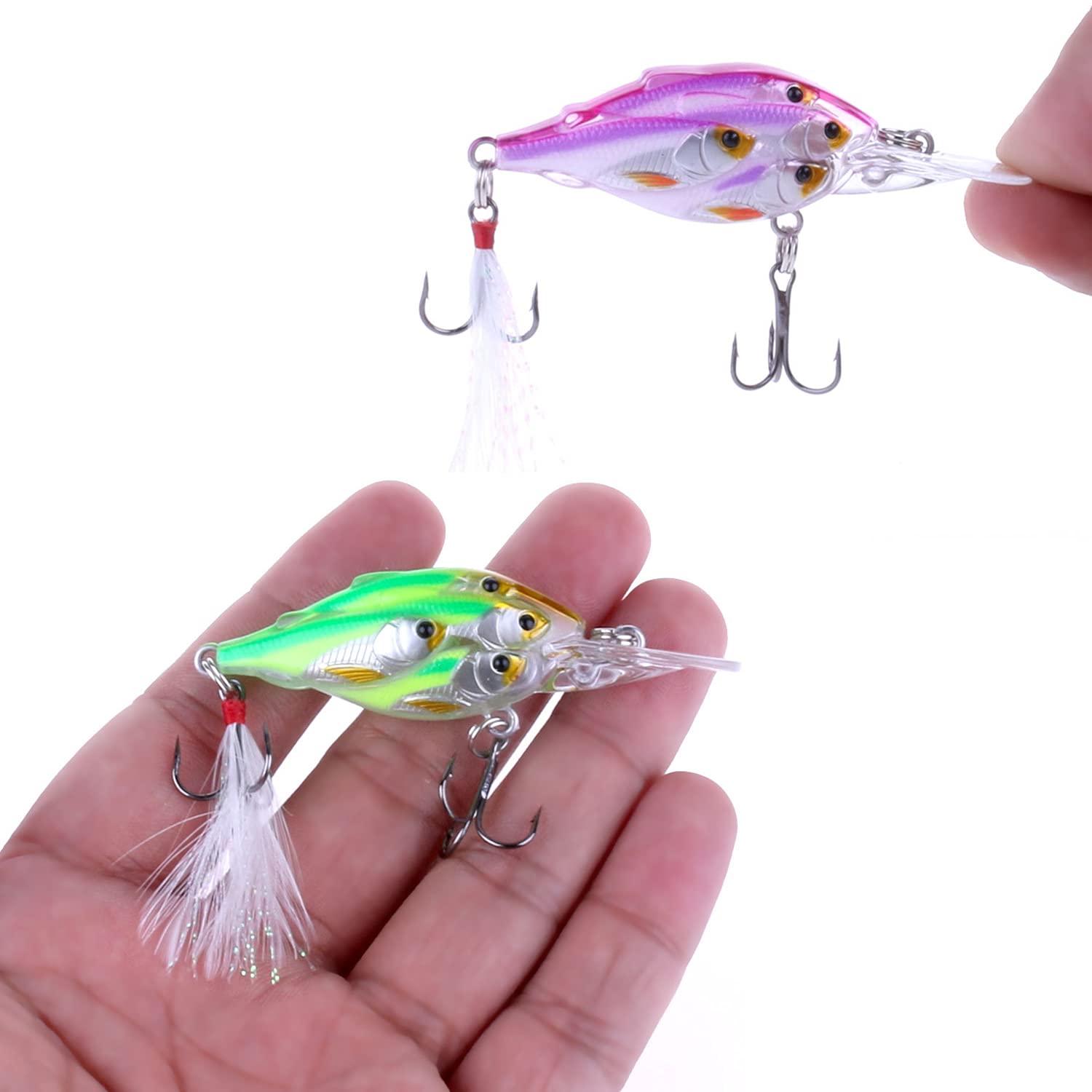 Amazon.co.jp: CrankBaits 釣り用ルアー バスのクランクベイト、淡水